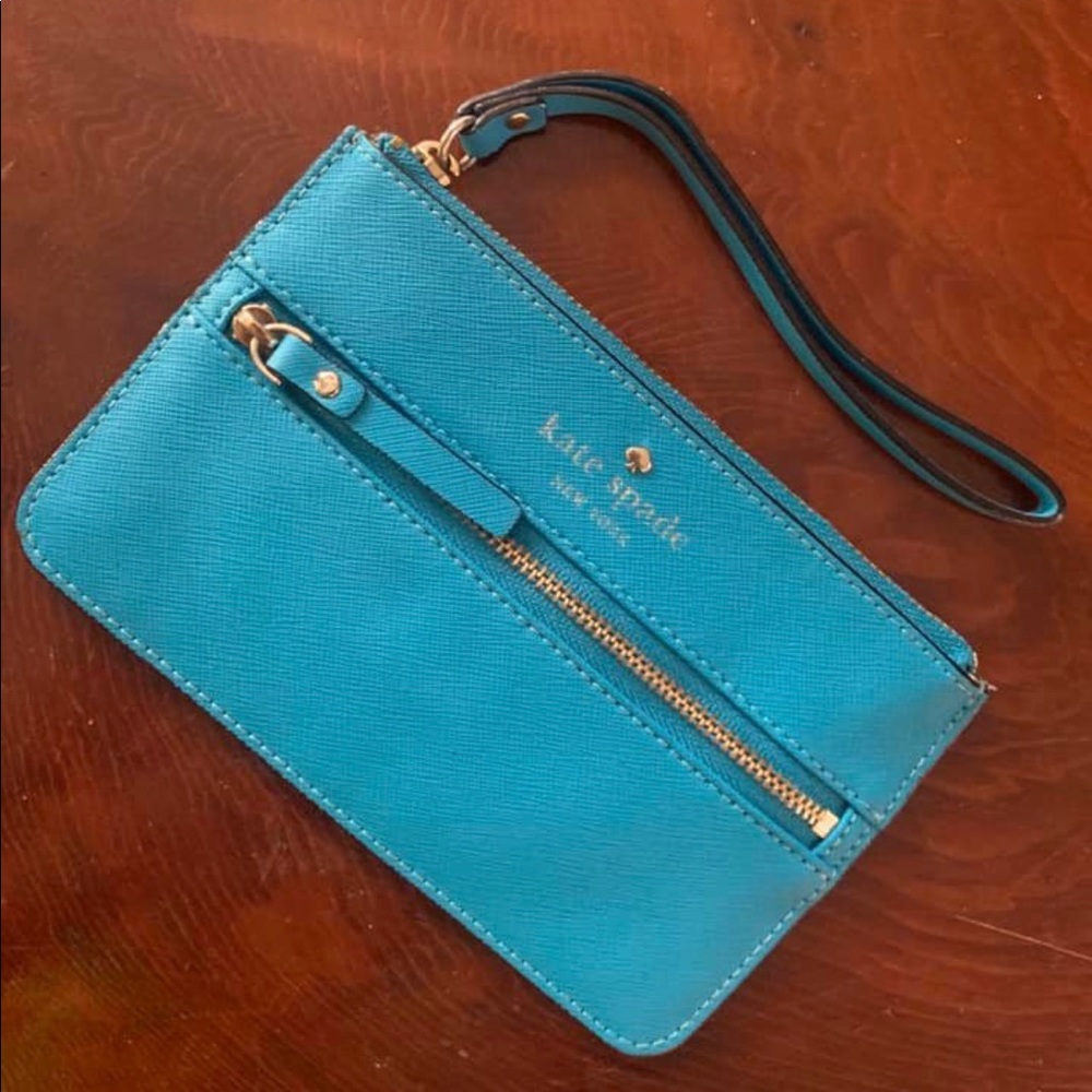Blue Kate spade wristlet